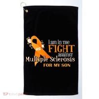 I Am In The Fight Against Multiple Sclerosis For My Son Golf Towel thumb 0