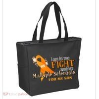 I Am In The Fight Against Multiple Sclerosis For My Son Tote Bag thumb 2
