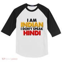 I Am Indian I Don't Speak Hindi Kids Colorblock Raglan Jersey thumb 0