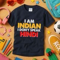 I Am Indian I Don't Speak Hindi Kids T-Shirt thumb 3