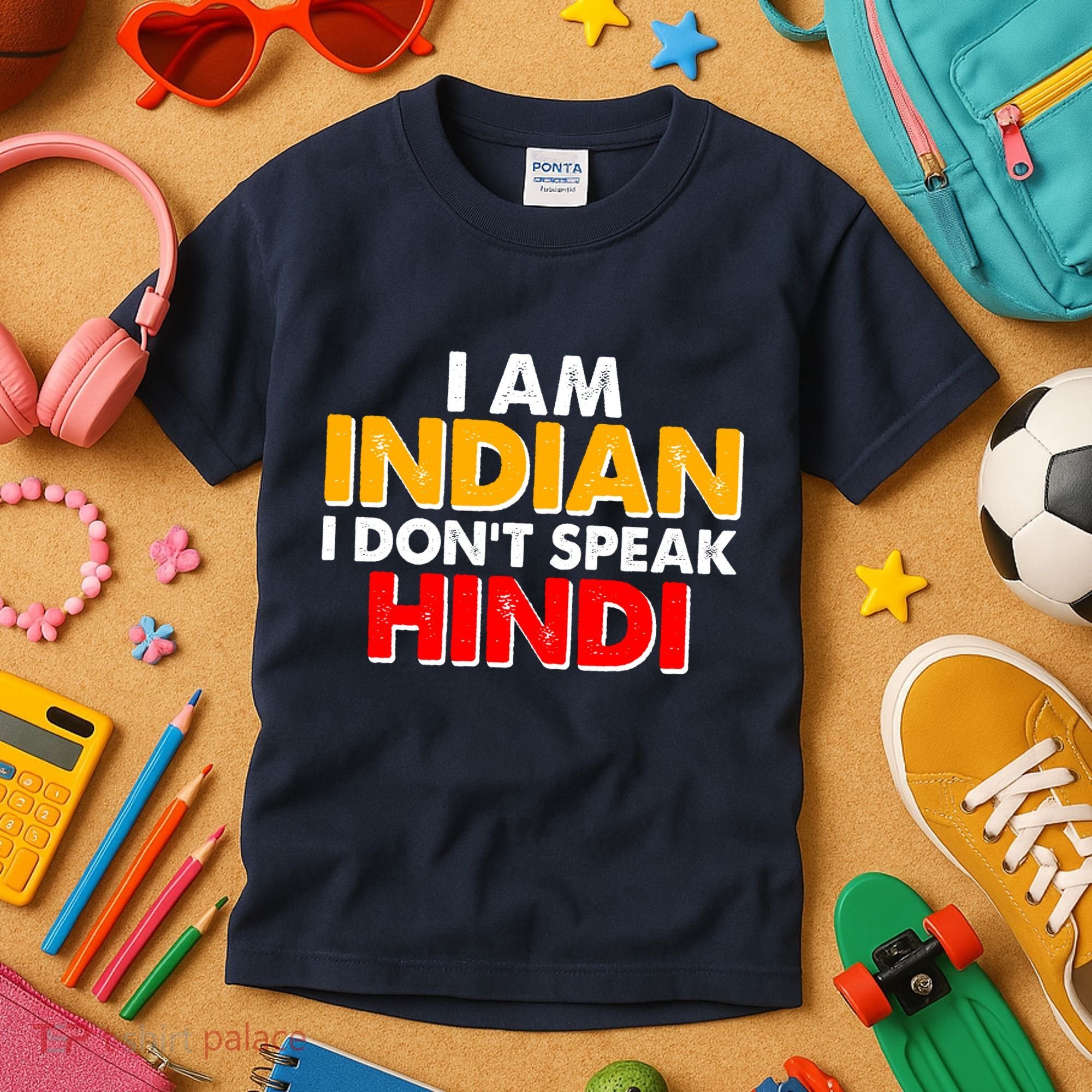 I Am Indian I Don't Speak Hindi Kids T-Shirt