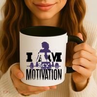 I Am My Motivation Gym Exercise Workout Coffee Mug thumb 3