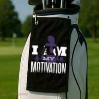 I Am My Motivation Gym Exercise Workout Golf Towel thumb 2