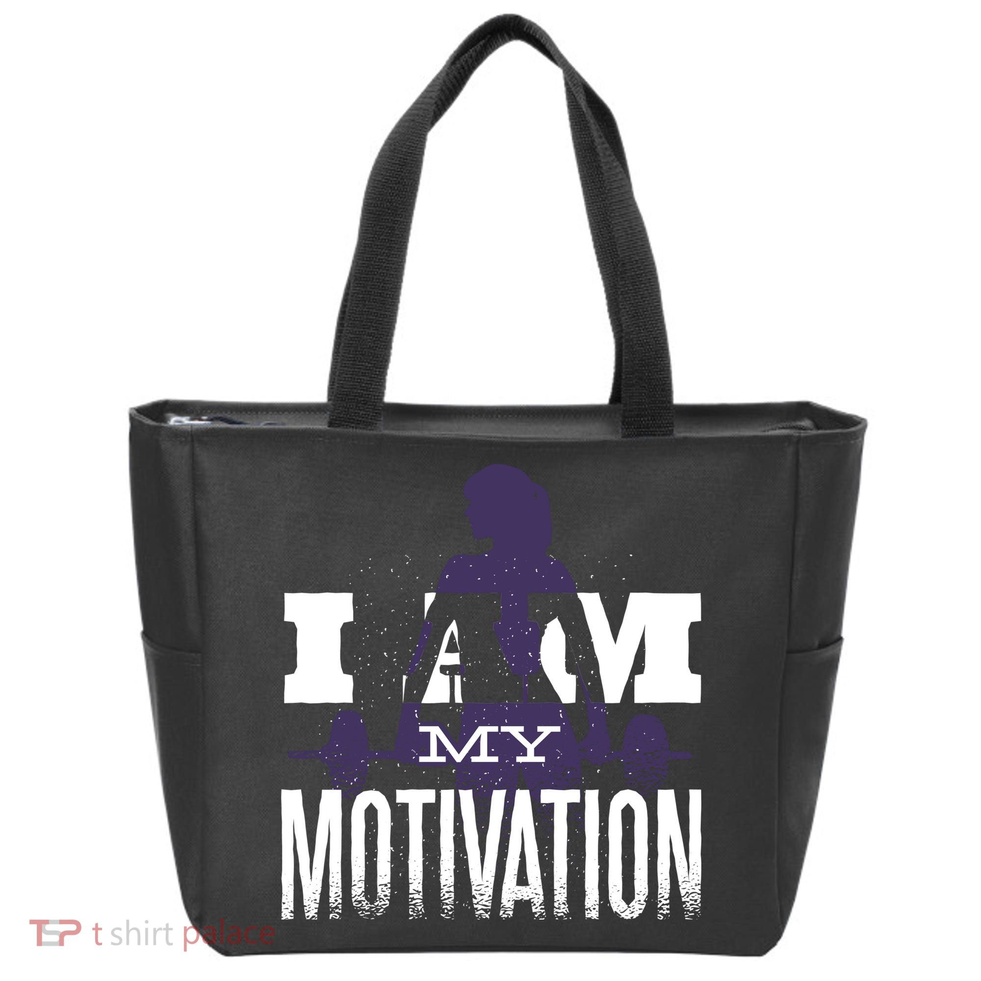 I Am My Motivation Gym Exercise Workout Tote Bag