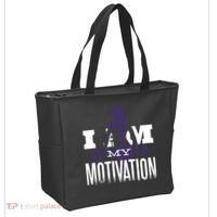 I Am My Motivation Gym Exercise Workout Tote Bag thumb 2
