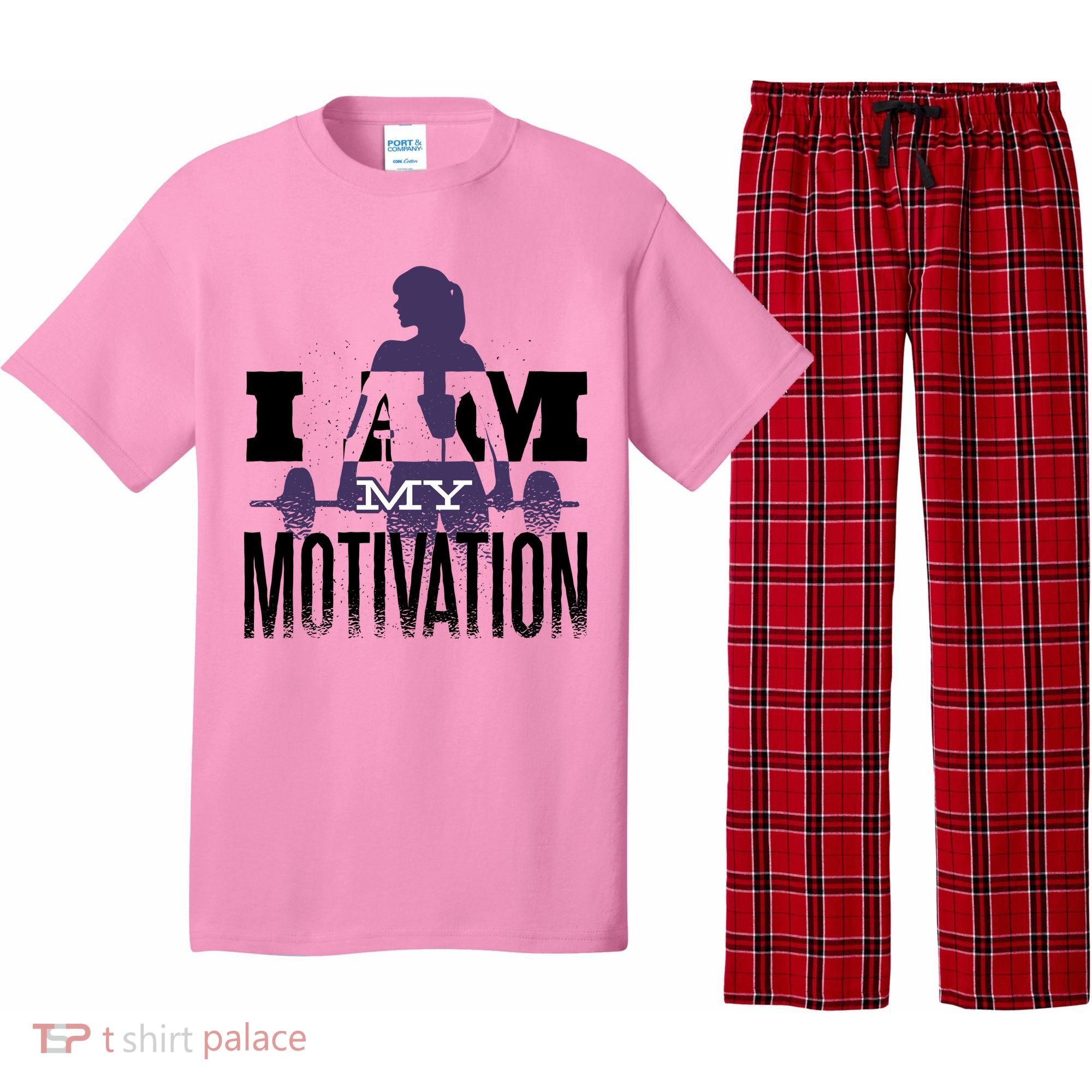 I Am My Motivation Gym Exercise Workout Pajama Set