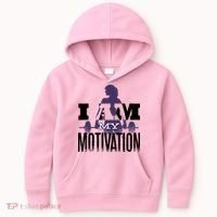 I Am My Motivation Gym Exercise Workout Kids Hoodie thumb 0