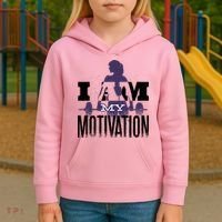 I Am My Motivation Gym Exercise Workout Kids Hoodie thumb 3