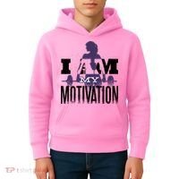 I Am My Motivation Gym Exercise Workout Kids Hoodie thumb 4