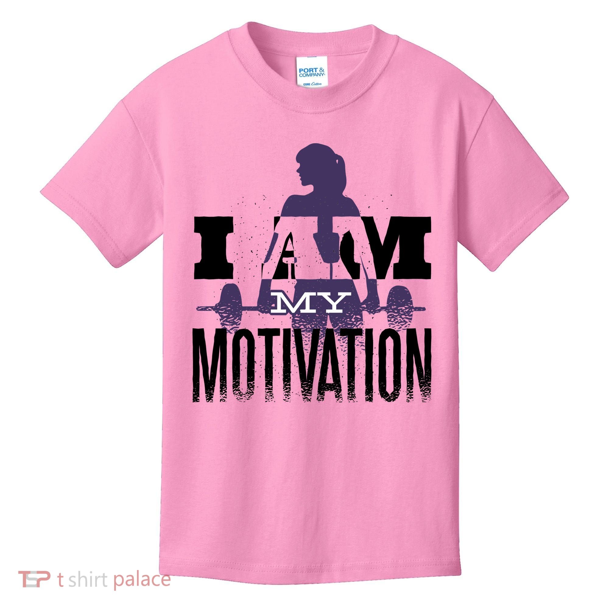 I Am My Motivation Gym Exercise Workout Kids T-Shirt