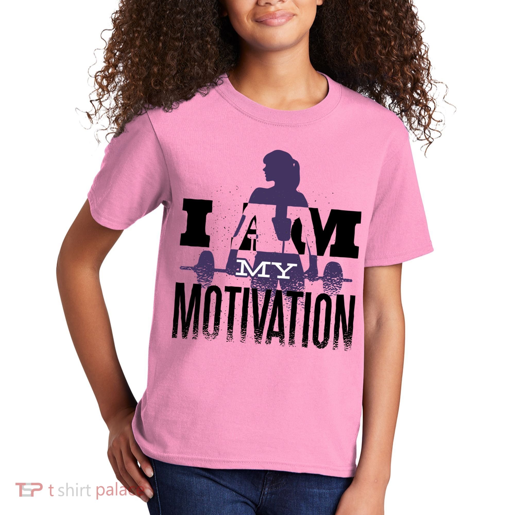 I Am My Motivation Gym Exercise Workout Kids T-Shirt