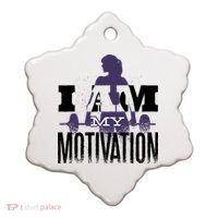 I Am My Motivation Gym Exercise Workout Ceramic Ornament thumb 0