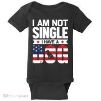I Am Not Single I Have A Dog Baby Bodysuit thumb 0