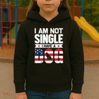 I Am Not Single I Have A Dog Kids Hoodie thumb 3