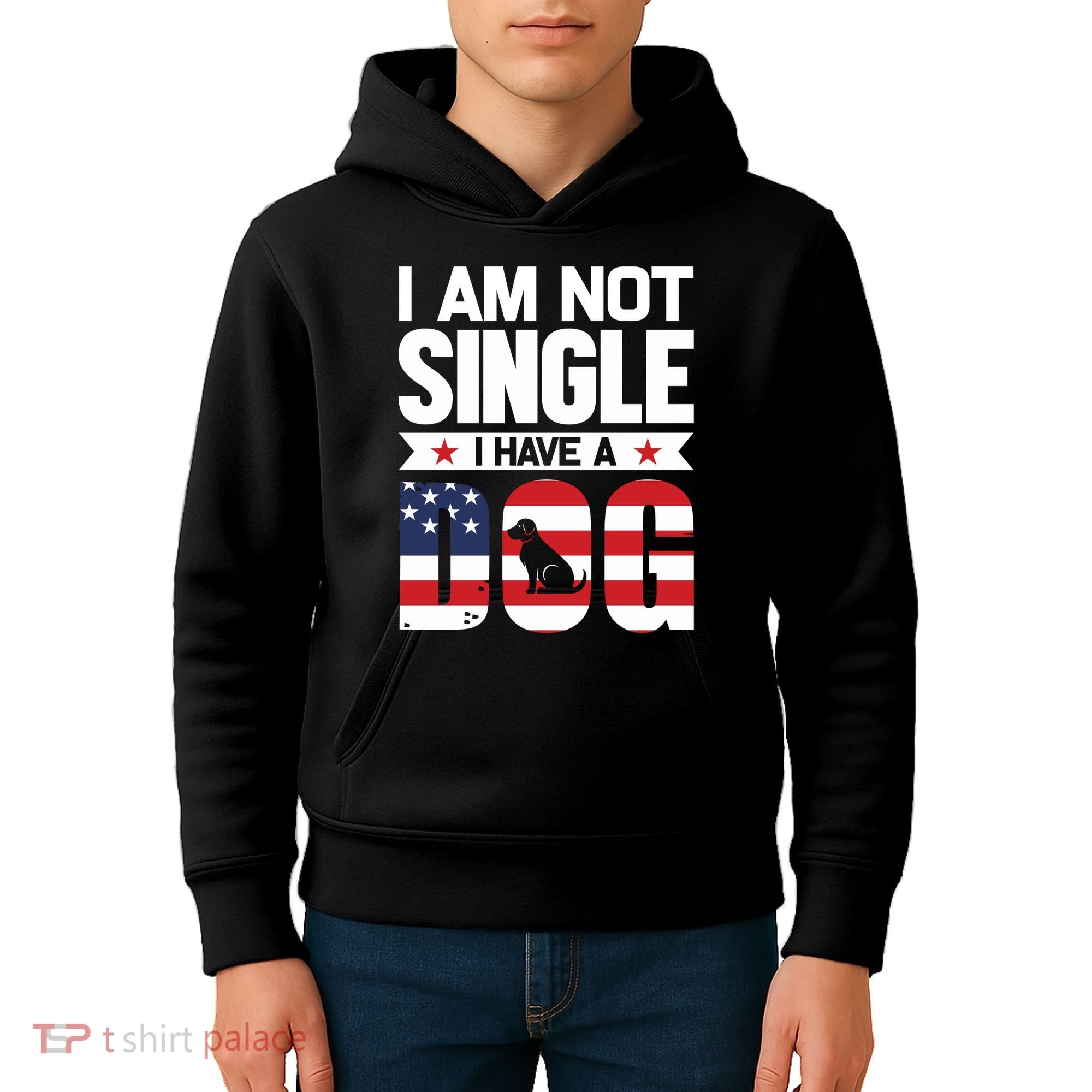 I Am Not Single I Have A Dog Kids Hoodie