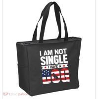 I Am Not Single I Have A Dog Tote Bag thumb 2