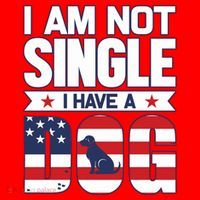 I Am Not Single I Have A Dog Santa Hat thumb 1