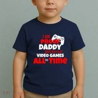 I Am Proof Daddy  Does Not Play  Video All the Time Toddler T-Shirt thumb 2