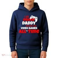 I Am Proof Daddy  Does Not Play  Video All the Time Kids Hoodie thumb 4