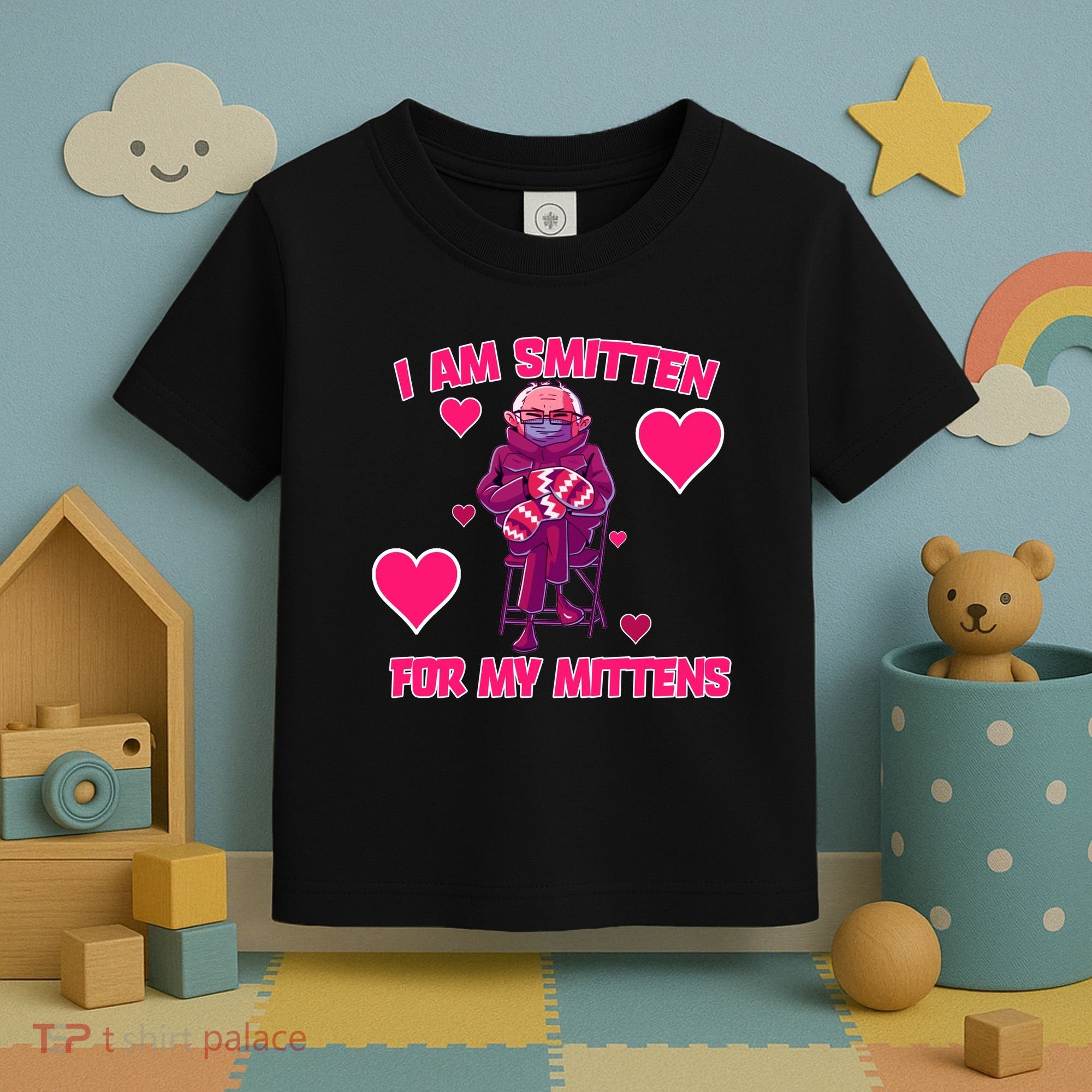 I Am Smitten For My Mittens Bernie Sanders Toddler T-Shirt