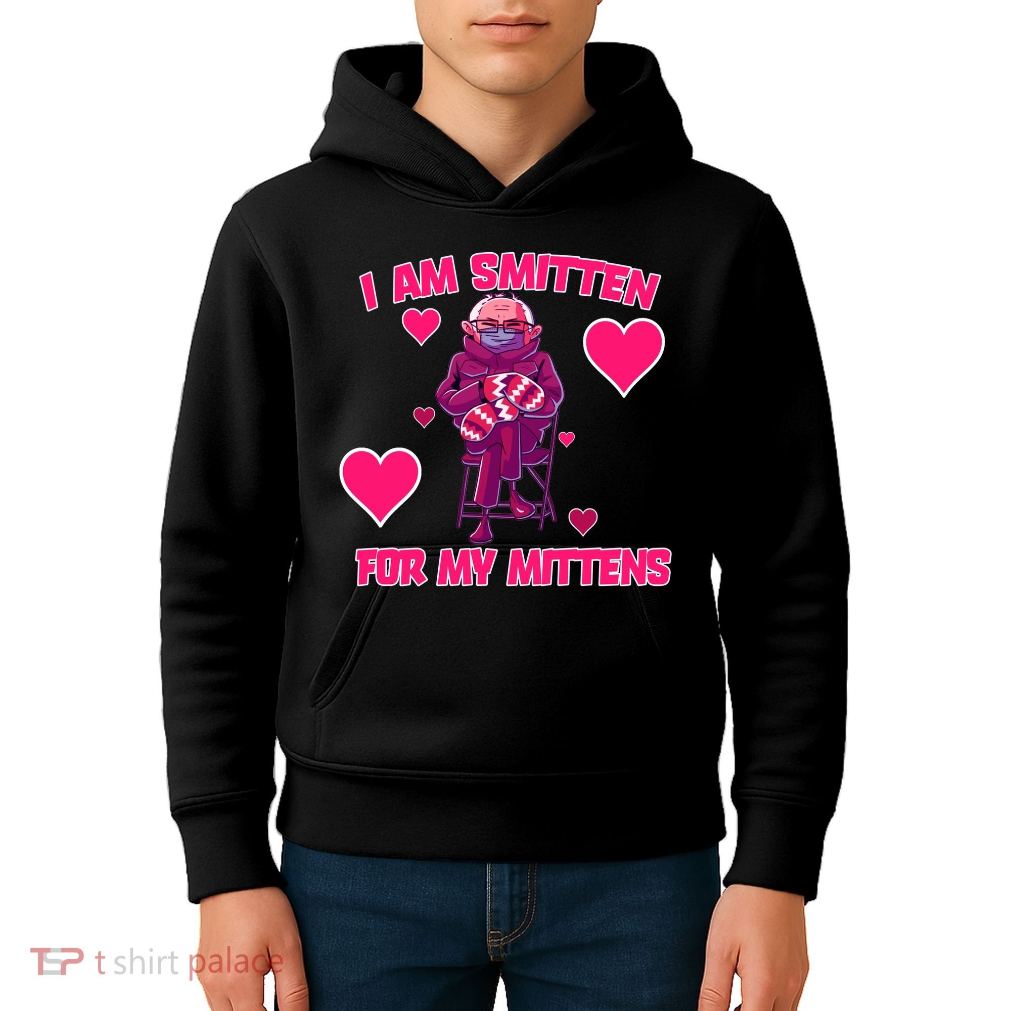 I Am Smitten For My Mittens Bernie Sanders Kids Hoodie