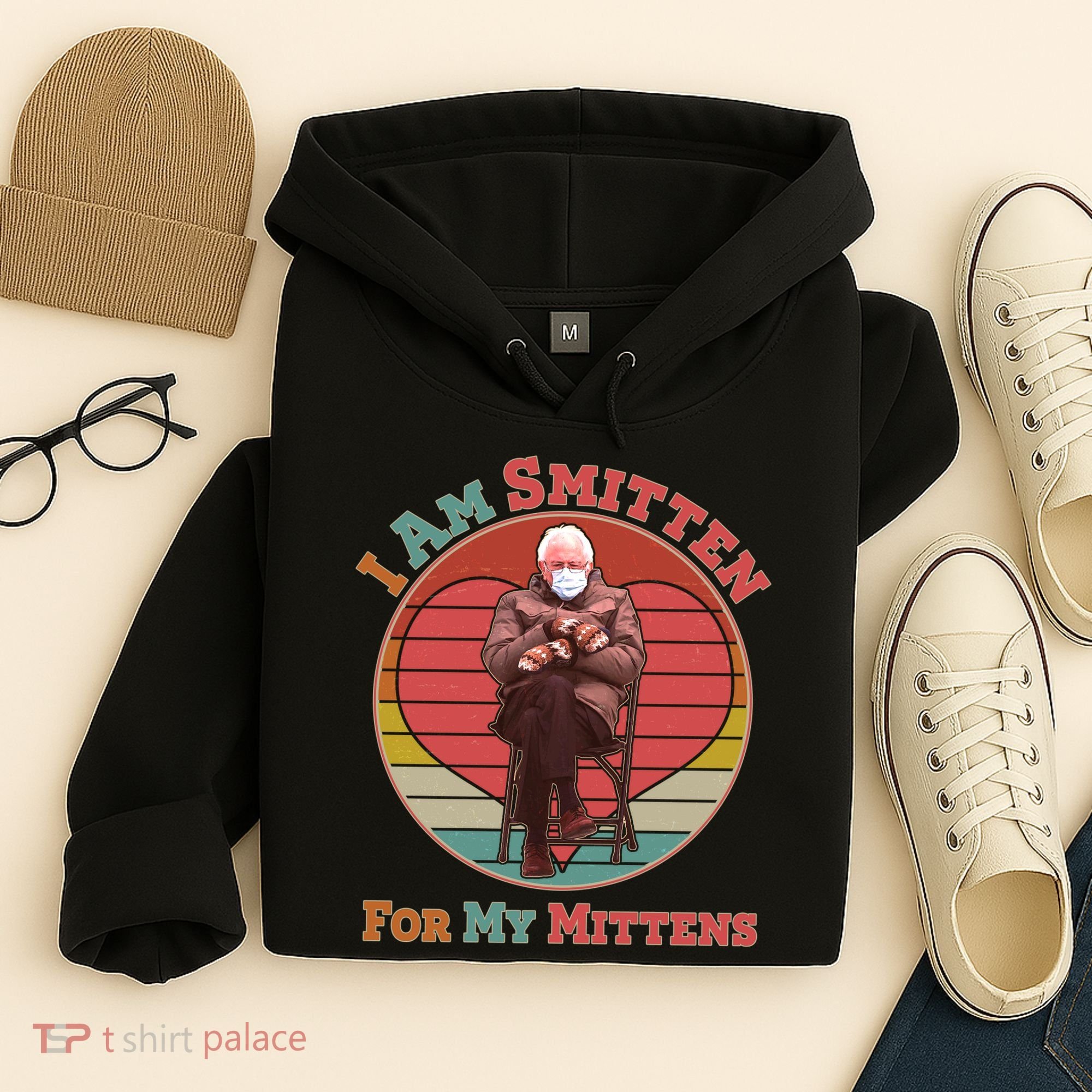 I Am Smitten For My Mittens Funny Bernie Sanders Meme Hoodie