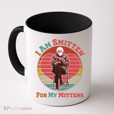 I Am Smitten For My Mittens Funny Bernie Sanders Meme Coffee Mug