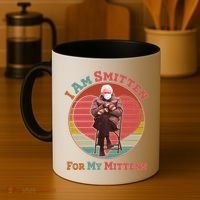 I Am Smitten For My Mittens Funny Bernie Sanders Meme Coffee Mug thumb 4