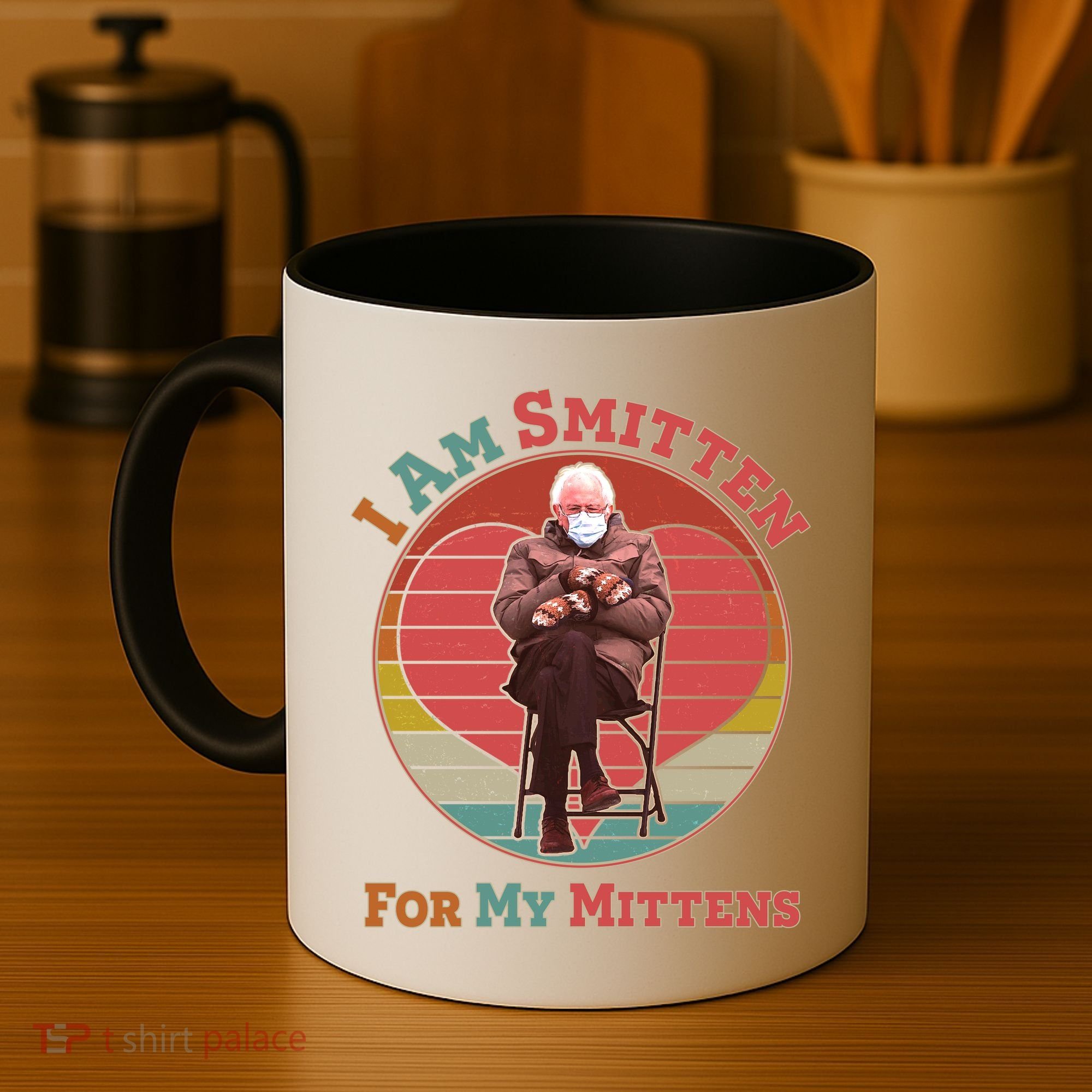 I Am Smitten For My Mittens Funny Bernie Sanders Meme Coffee Mug