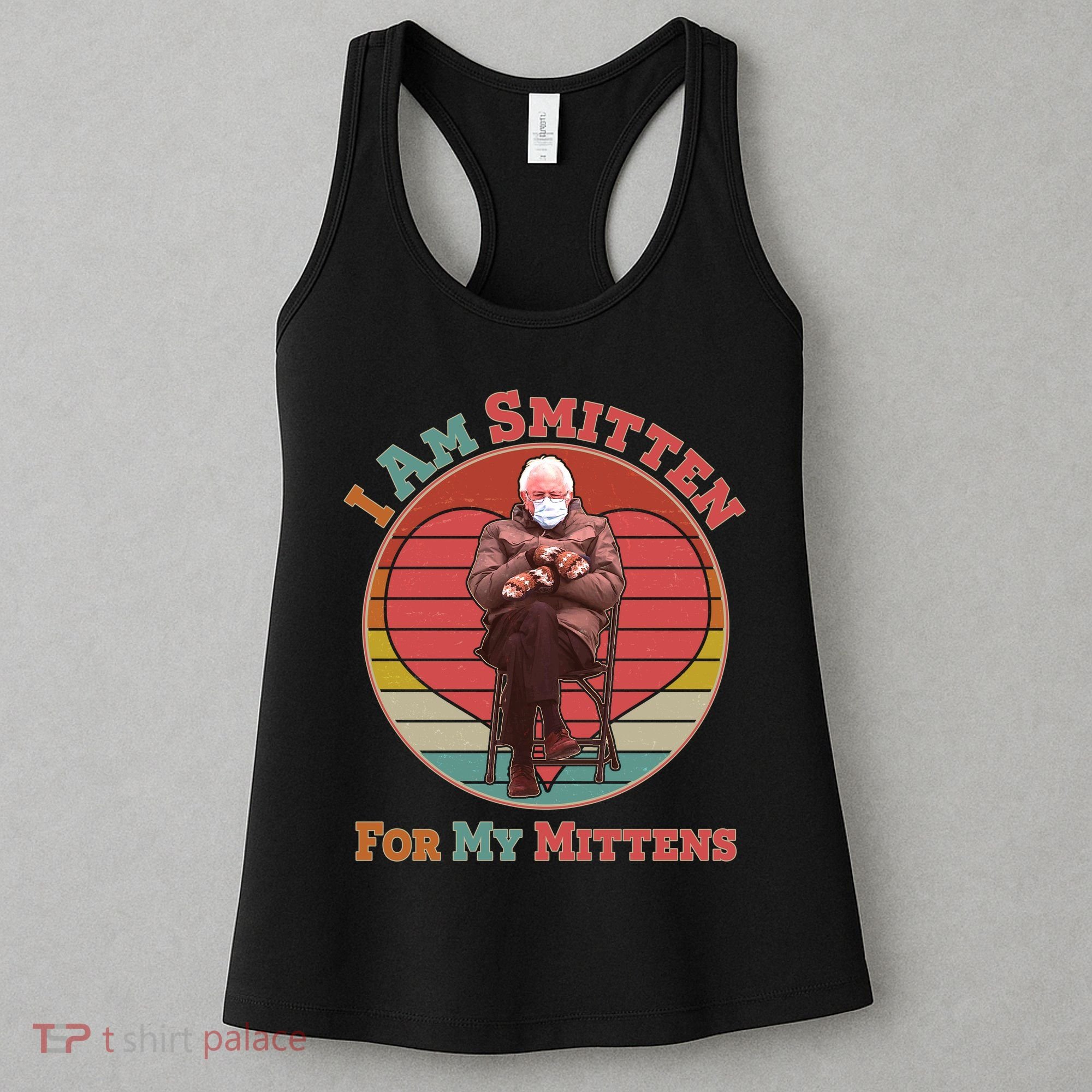 I Am Smitten For My Mittens Funny Bernie Sanders Meme Women's Tank Top