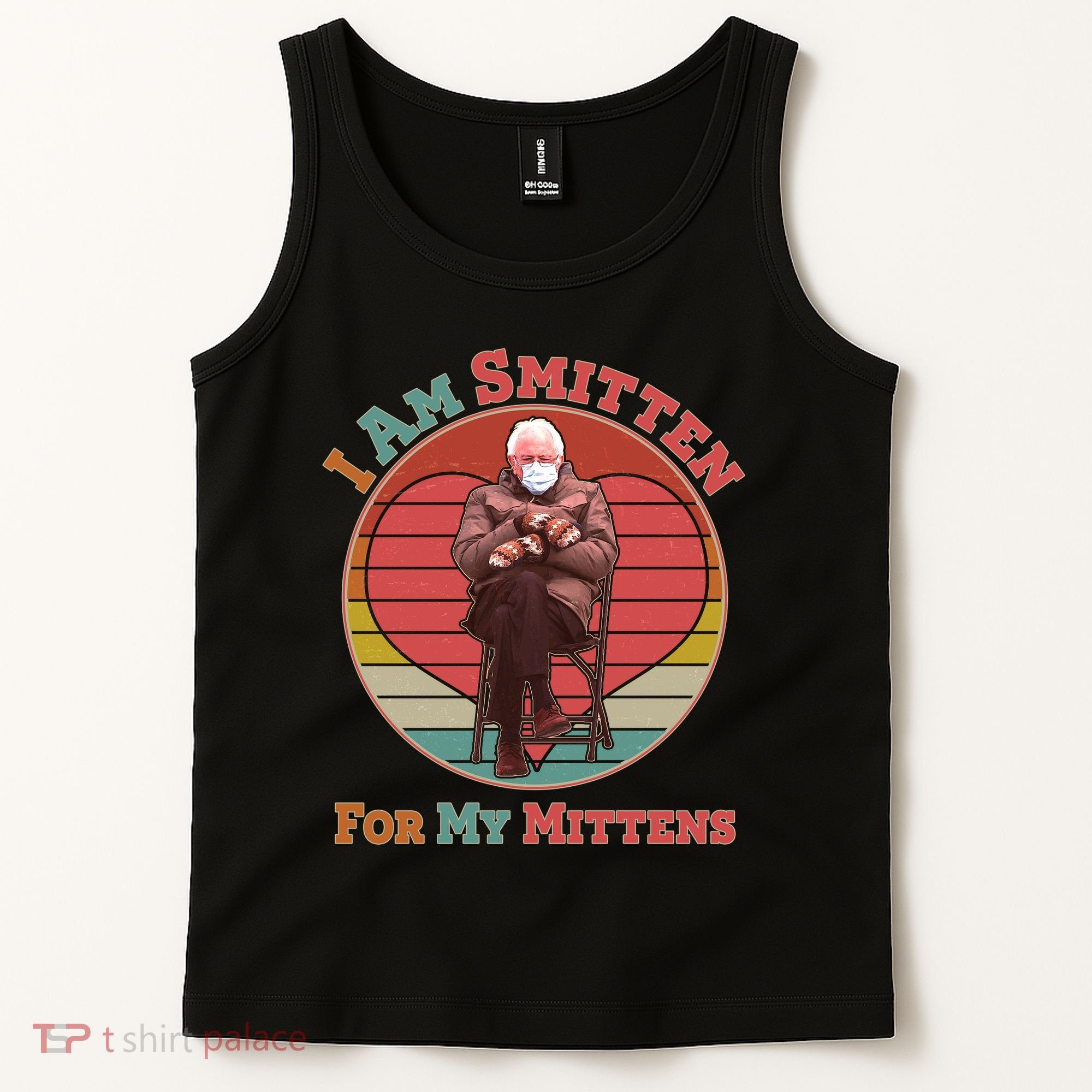 I Am Smitten For My Mittens Funny Bernie Sanders Meme Tank Top