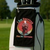 I Am Smitten For My Mittens Funny Bernie Sanders Meme Golf Towel thumb 2