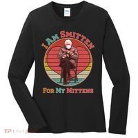 I Am Smitten For My Mittens Funny Bernie Sanders Meme Women's Long Sleeve Shirt thumb 0