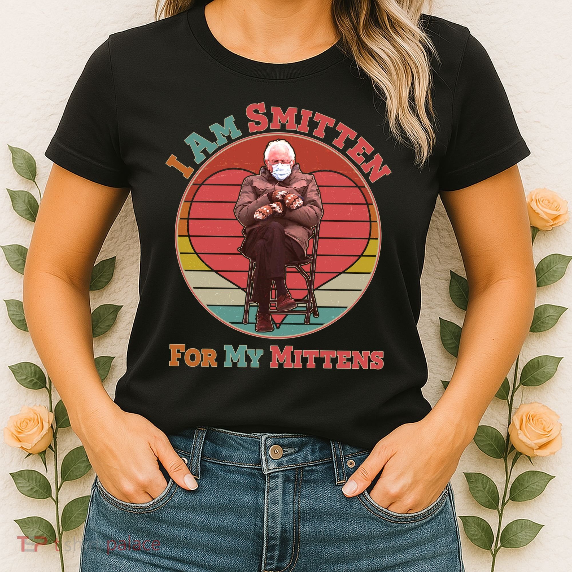 I Am Smitten For My Mittens Funny Bernie Sanders Meme Women's T-Shirt