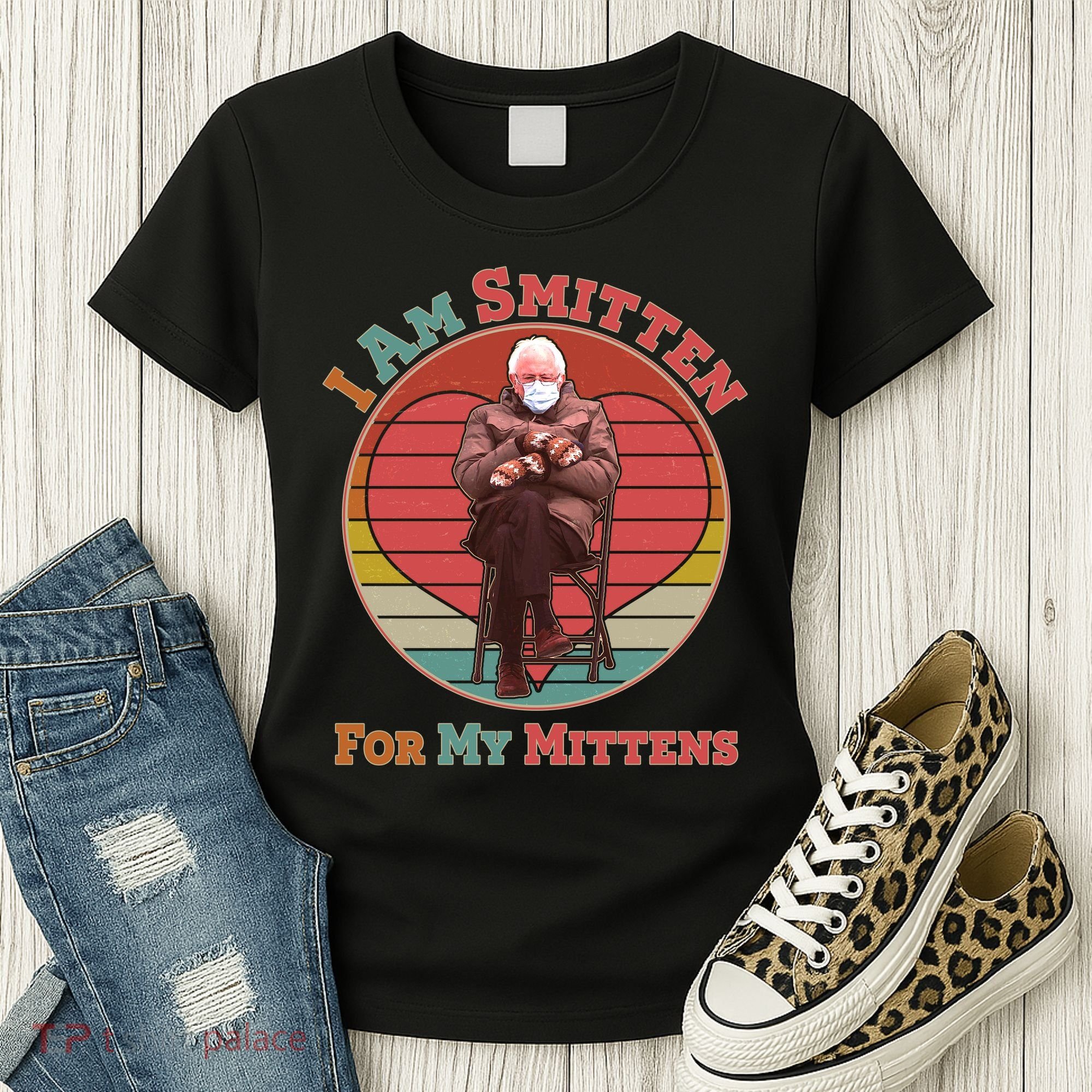 I Am Smitten For My Mittens Funny Bernie Sanders Meme Women's T-Shirt