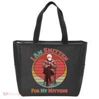 I Am Smitten For My Mittens Funny Bernie Sanders Meme Tote Bag thumb 0