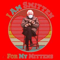 I Am Smitten For My Mittens Funny Bernie Sanders Meme Santa Hat thumb 1