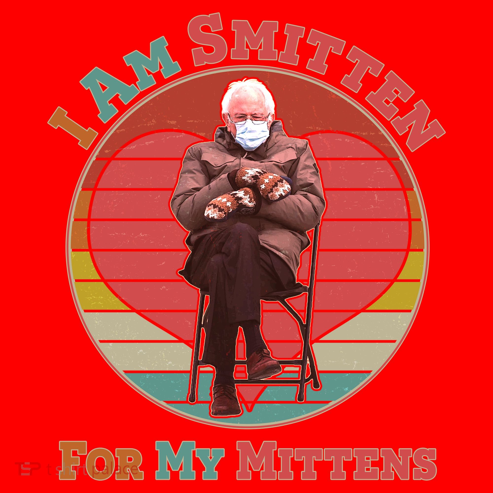 I Am Smitten For My Mittens Funny Bernie Sanders Meme Santa Hat
