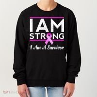 I Am Strong Breast Cancer Survivor Women's Sweatshirt thumb 0