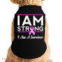 I Am Strong Breast Cancer Survivor Doggie Tank thumb 0