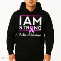 I Am Strong Breast Cancer Survivor Hoodie thumb 2