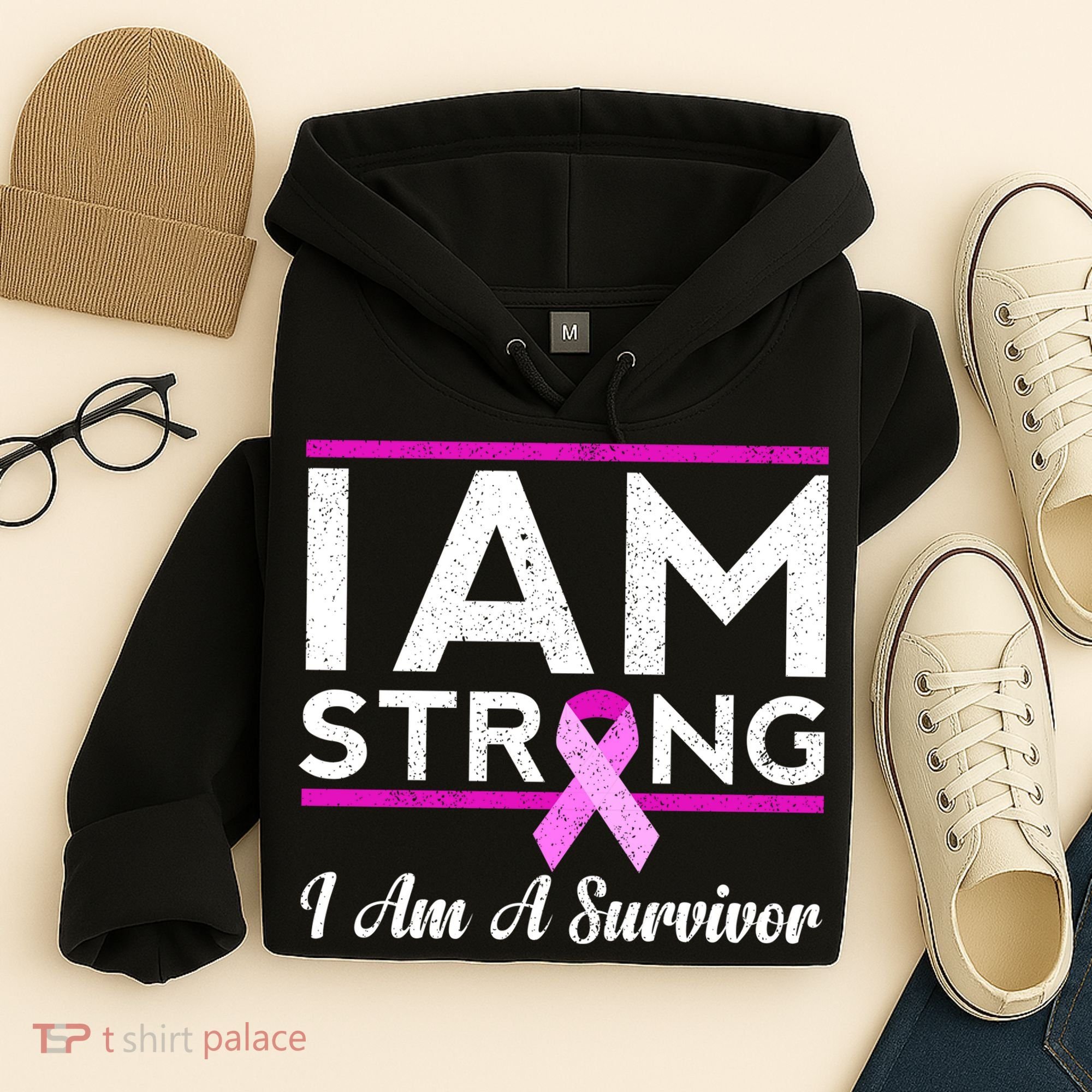 I Am Strong Breast Cancer Survivor Hoodie