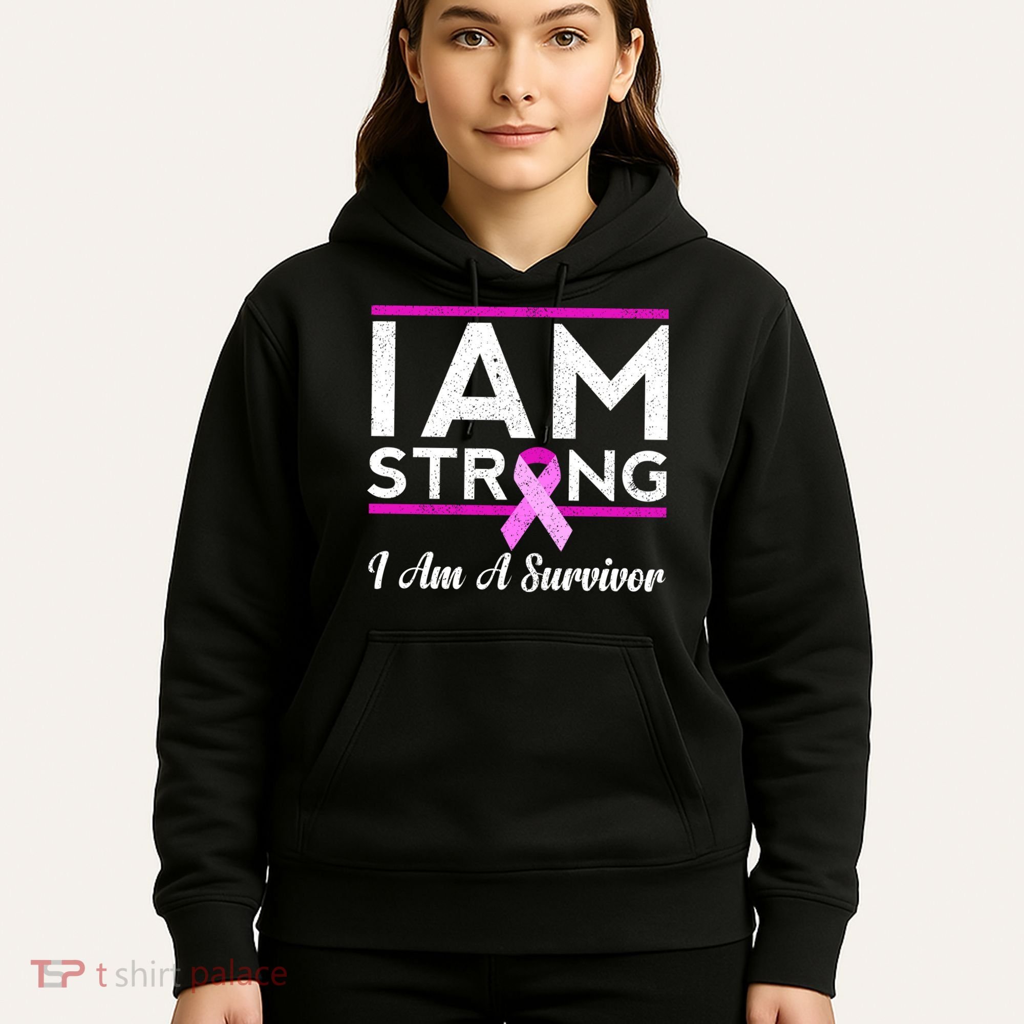 I Am Strong Breast Cancer Survivor Hoodie