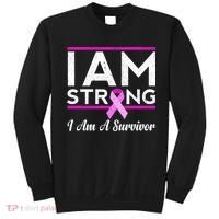 I Am Strong Breast Cancer Survivor Sweatshirt thumb 0