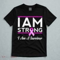 I Am Strong Breast Cancer Survivor T-Shirt thumb 5