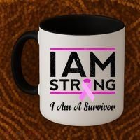 I Am Strong Breast Cancer Survivor Coffee Mug thumb 2