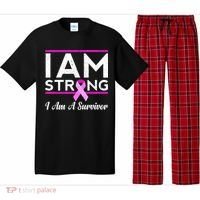 I Am Strong Breast Cancer Survivor Pajama Set thumb 0