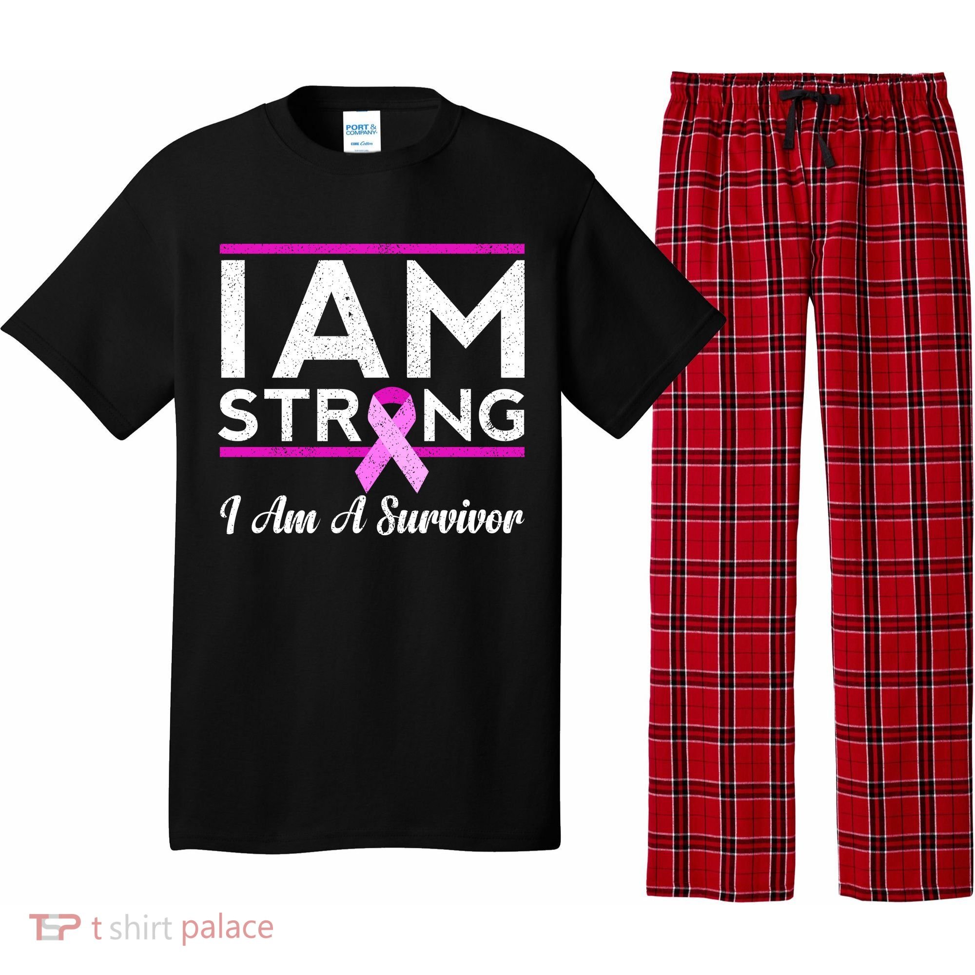 I Am Strong Breast Cancer Survivor Pajama Set