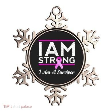 I Am Strong Breast Cancer Survivor Ornament
