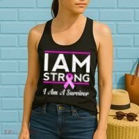 I Am Strong Breast Cancer Survivor Women's Tank Top thumb 2